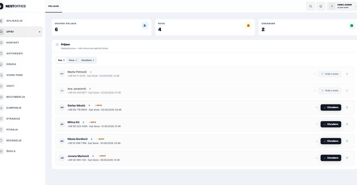 NestDrive — sistem u produkciji